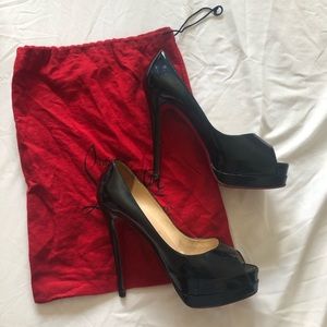 Christian Louboutin Peep toe black size 38.5